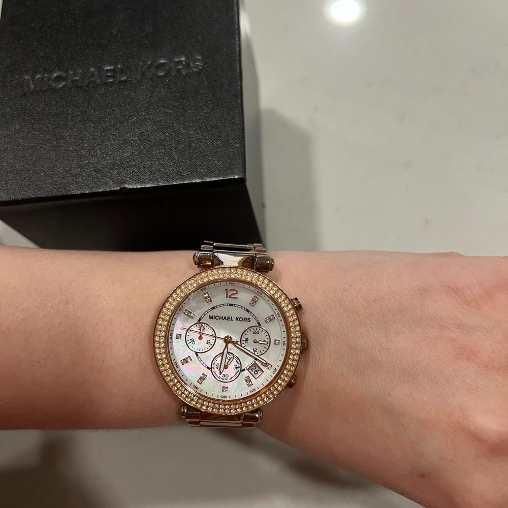 Rose gold Michael Kors watch